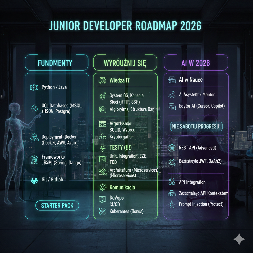 Czego się uczyć w 2026, żeby zostać programistą? Kompletna roadmapa dla developera
