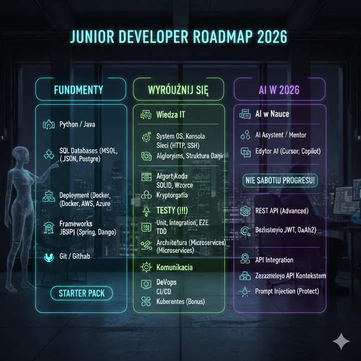 Czego się uczyć w 2026, żeby zostać programistą? Kompletna roadmapa dla developera